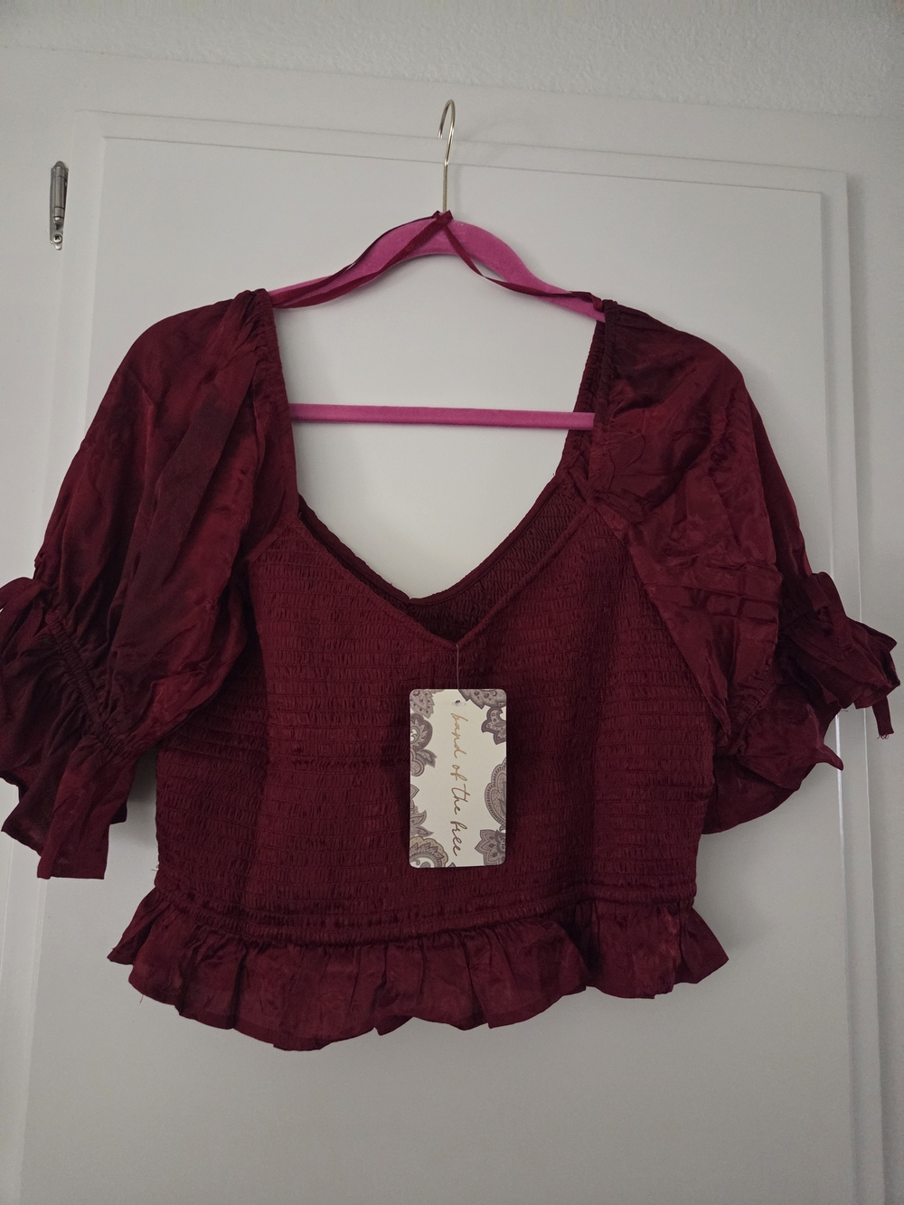 Band Of The Free Women's  Smocked V-Neck Top